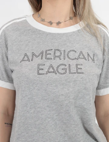 Tricou American Eagle, gri Gri