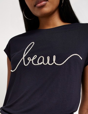 Tricou River Island, bleumarin