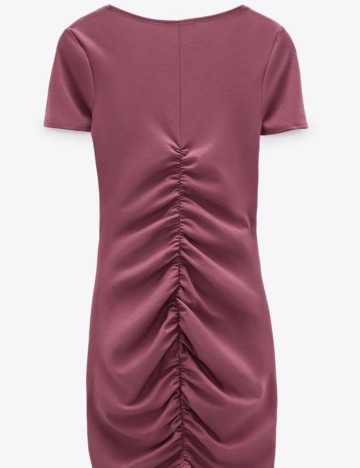 Rochie Zara, roz pudra inchis, S