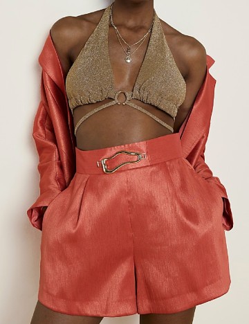 Pantaloni scurti River Island, caramiziu