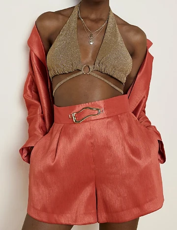 Pantaloni scurti River Island, caramiziu