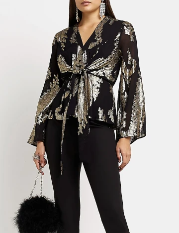 Bluza River Island, negru