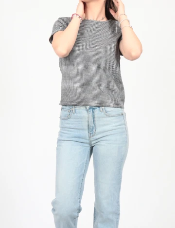 Tricou American Eagle, negru/alb