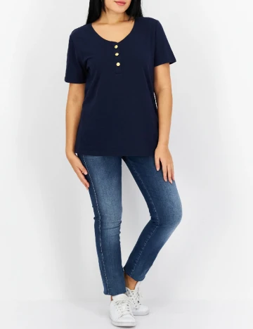 Tricou River Island, bleumarin Albastru