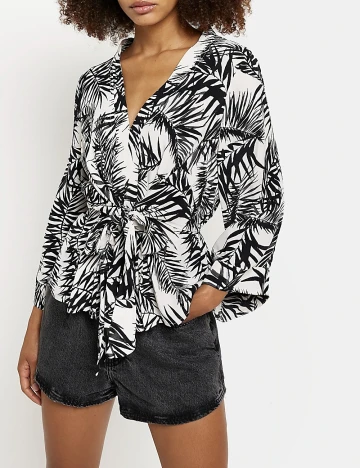 Bluza River Island, alb/negru