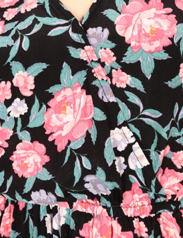 Bluza River Island, negru floral