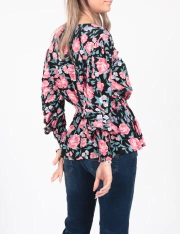 Bluza River Island, negru floral