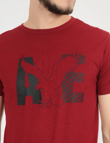 Tricou American Eagle, rosu Rosu