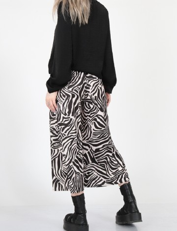 Pantaloni River Island, alb/negru