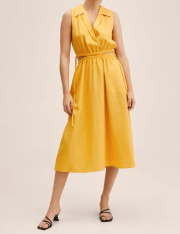 Rochie medie Mango, galben Galben