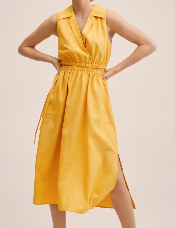 Rochie medie Mango, galben