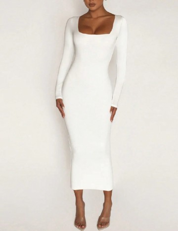 
						Rochie lunga SHEIN, alb