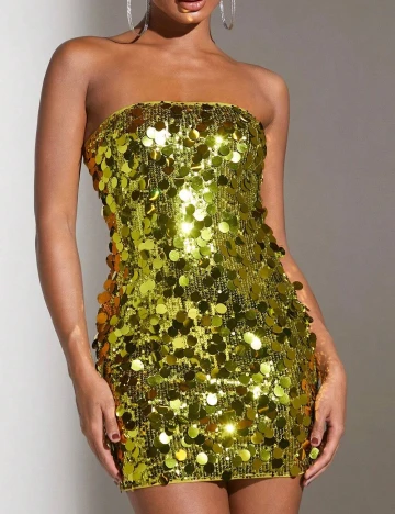 Rochie scurta SHEIN, verde