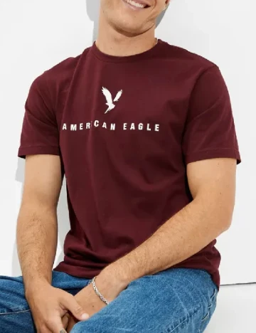 Tricou American Eagle, visiniu Rosu