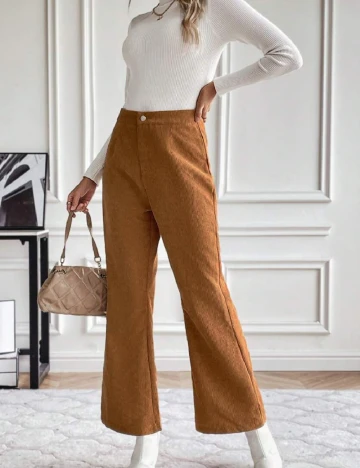 Pantaloni SHEIN, maro