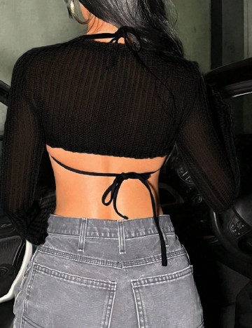 Top SHEIN, negru