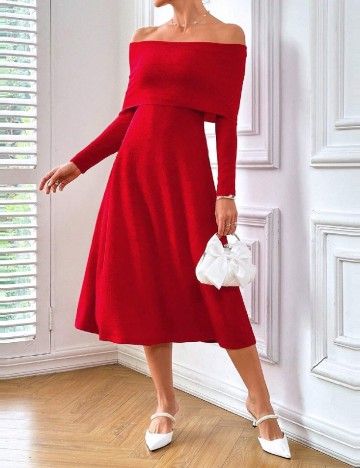 Rochie medie SHEIN, rosu