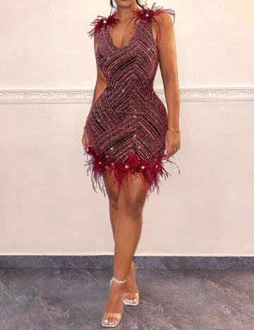 Rochie scurta SHEIN, rosu