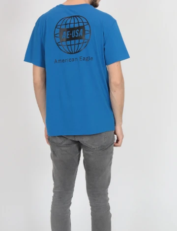 Tricou American Eagle, albastru Albastru
