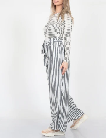 Pantaloni American Eagle, alb/gri