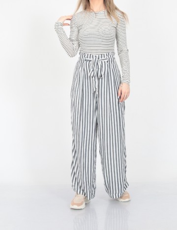 Pantaloni American Eagle, alb/gri