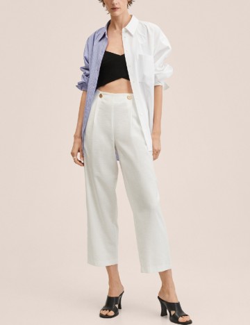 
						Pantaloni Mango, alb