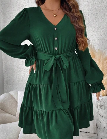Rochie scurta SHEIN CURVE, verde
