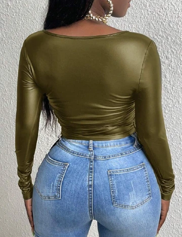 Top SHEIN, verde Verde