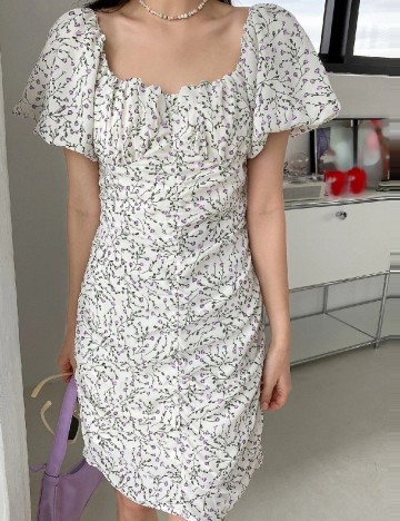Rochie scurta Dazy, alb