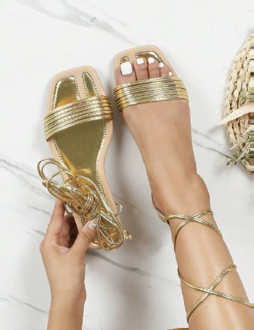 Sandale SHEIN, auriu