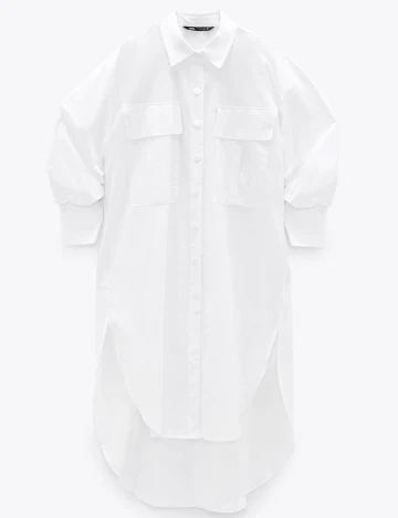 Camasa Zara, alb, XXL Alb