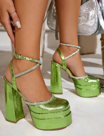 Pantofi SHEIN, verde Verde