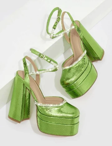Pantofi SHEIN, verde Verde
