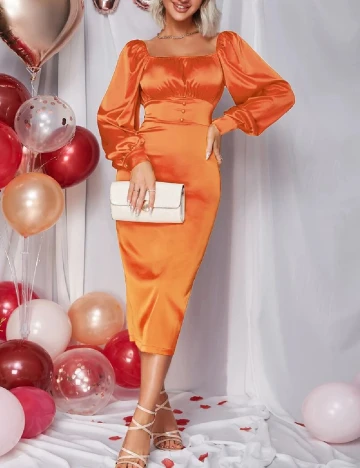 Rochie medie SHEIN, portocaliu Portocaliu