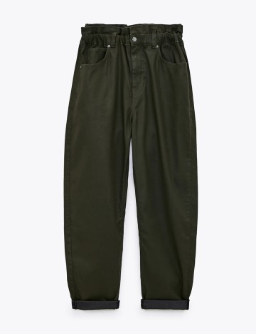 Pantaloni Zara, kaki, 40