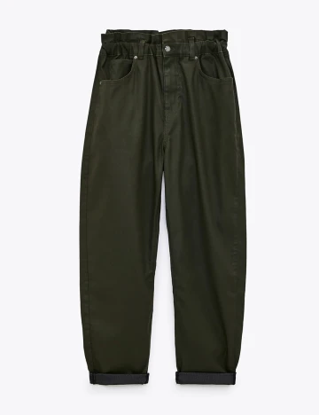 Pantaloni Zara, kaki, 40