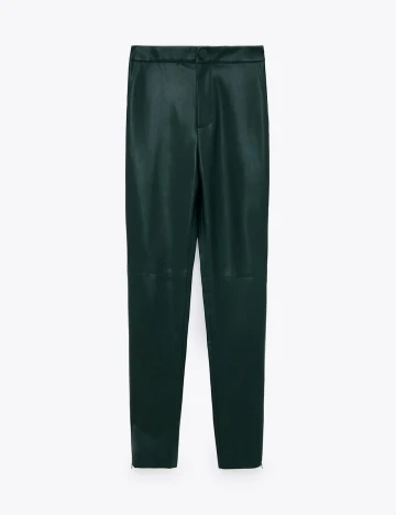 Pantaloni Zara, verde, S