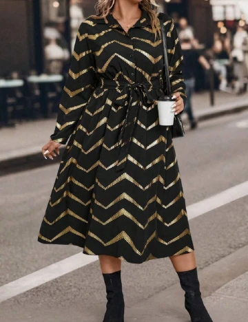 Rochie medie SHEIN CURVE, negru Negru