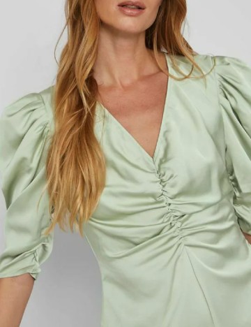 Rochie medie Vila, verde