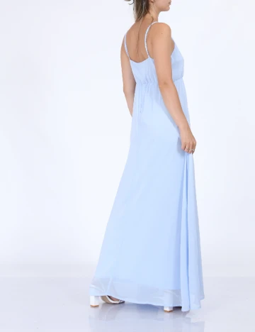 Rochie lunga Vila, albastru Albastru