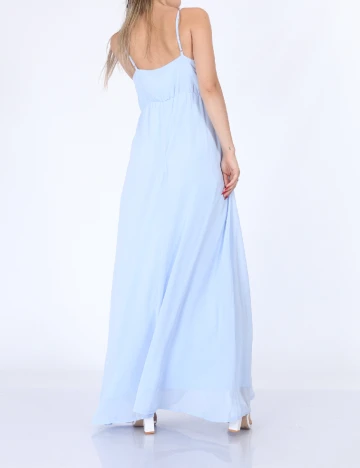 Rochie lunga Vila, albastru Albastru