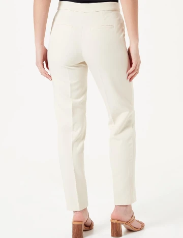 Pantaloni Jacqueline de Yong, ecru Alb