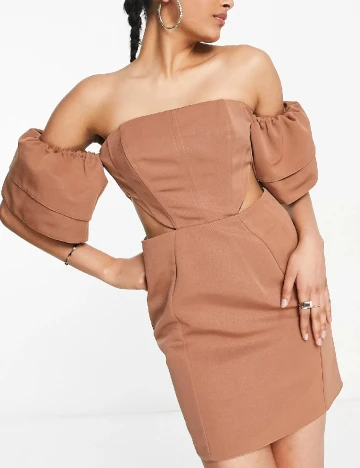 Rochie scurta ASOS, maro