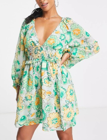 
						Rochie scurta ASOS, verde