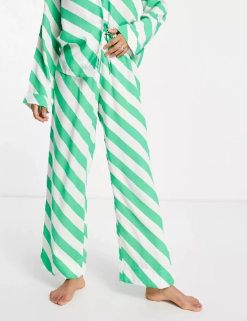 Pantaloni de pijama ASOS, verde Verde