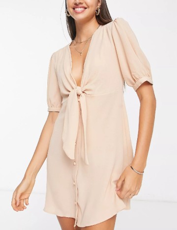 
						Rochie scurta ASOS, crem