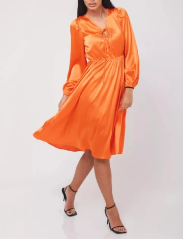 Rochie medie Vila, portocaliu