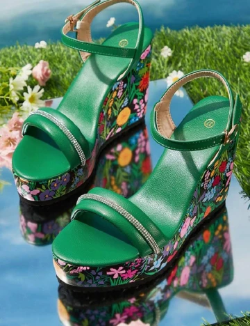 Sandale SHEIN, verde Verde