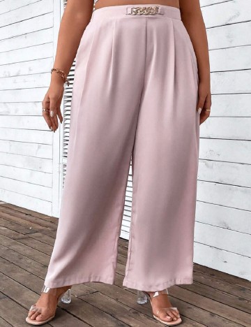 Pantaloni SHEIN CURVE, roz