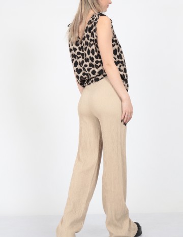 Pantaloni Pieces, crem